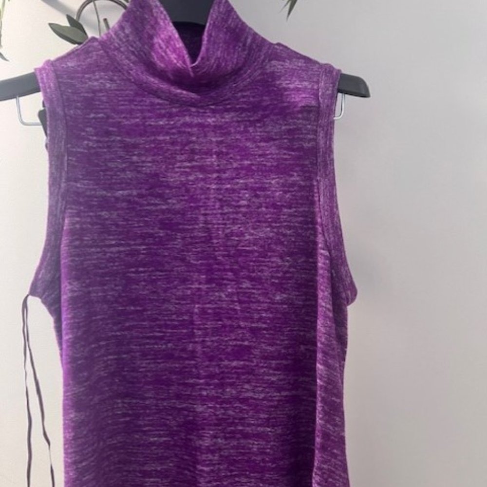 Sleeveless Mock Neck Swing Tunic